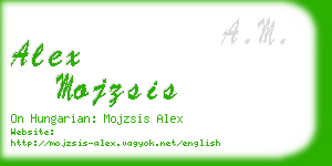 alex mojzsis business card